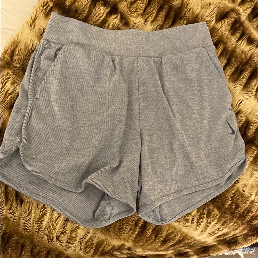 Nike Gray Athletic Shorts with Elastic Waistband